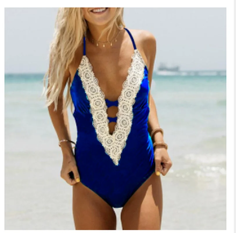 

One Piece Swimsuit 2021 Sexy Swimwear Women Bathing Suit Swim Vintage Summer Beach Wear Print Bandage Monokini Swimsuit