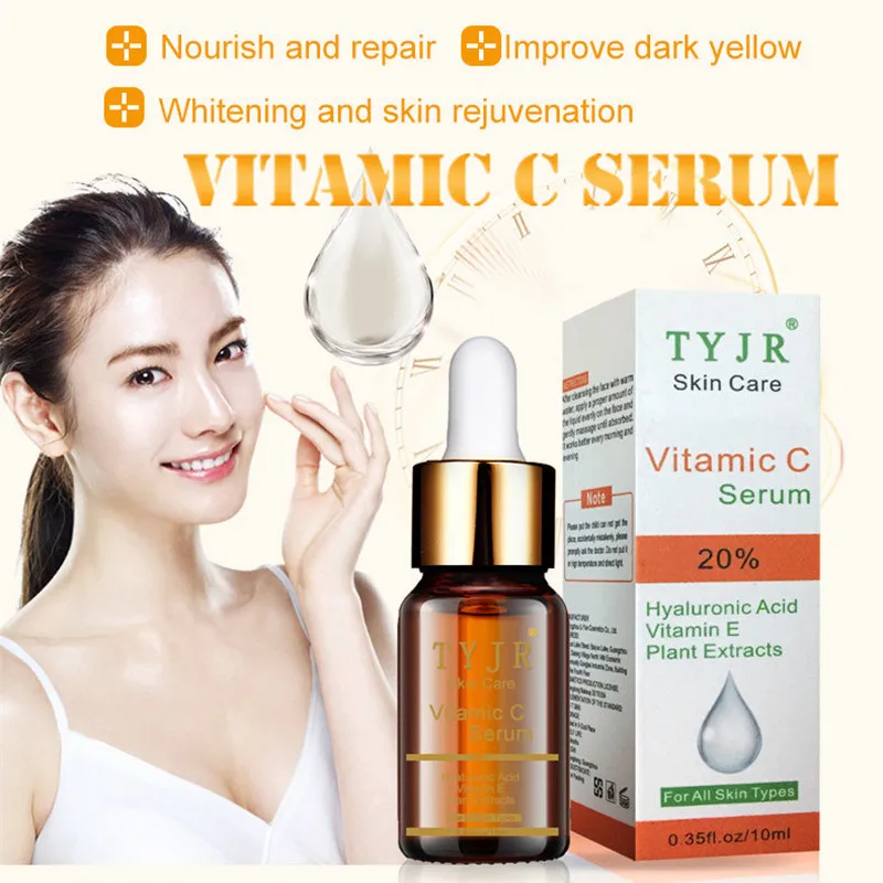 

Vitamin C Serum VC Removing Dark Spots Freckle Speckle Fade Ageless Skin Care Whitening Face Anti Winkles Essence