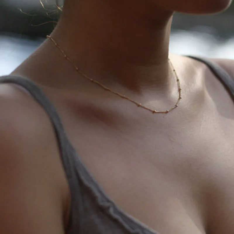 Женское колье-чокер HebeDeer Серебряное колье с кисточками для девушек модное