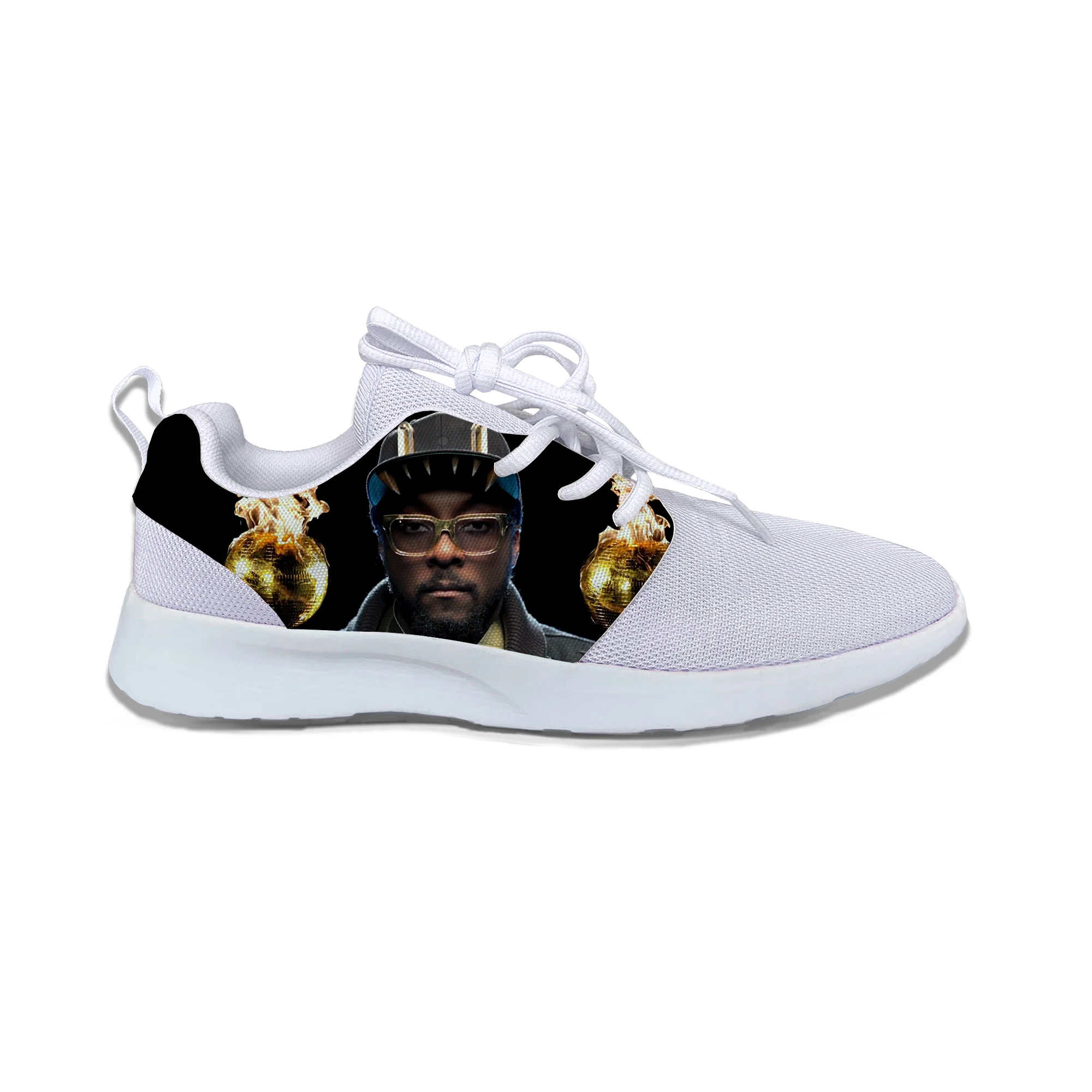 

2019 Hot Cool Fashion Pop Funny New Summer High Quality Sneakers Handiness Casual Shoes 3D Printed For Men Women Will.I.Am