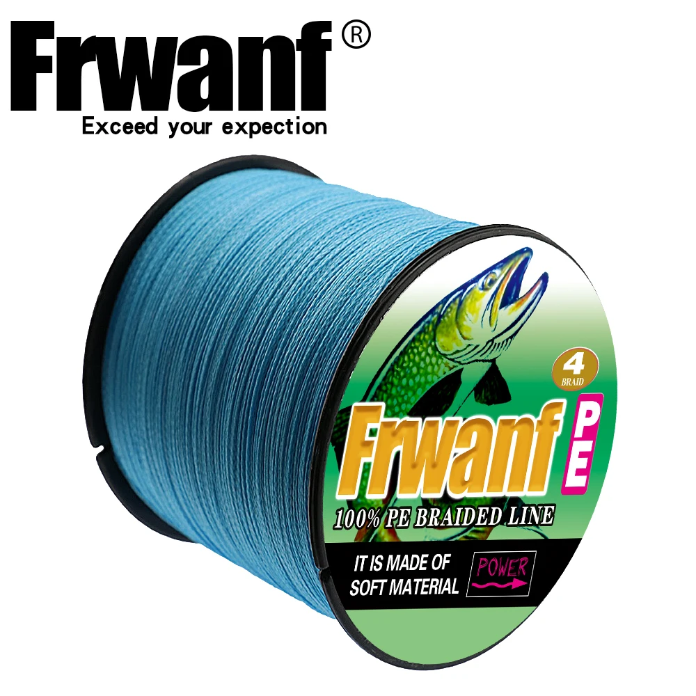 Frwanf плетеная леска с 4 нитями много волоконная рыболовная из ПЭ 1000 м нити PE тканый