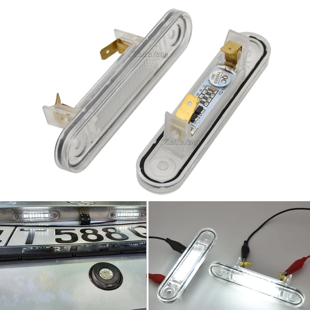

2PCS No Error For Benz E-Class W124 190 W201 C-Class W202 Car Rear White LED License Plate Light Number Plate Lamp