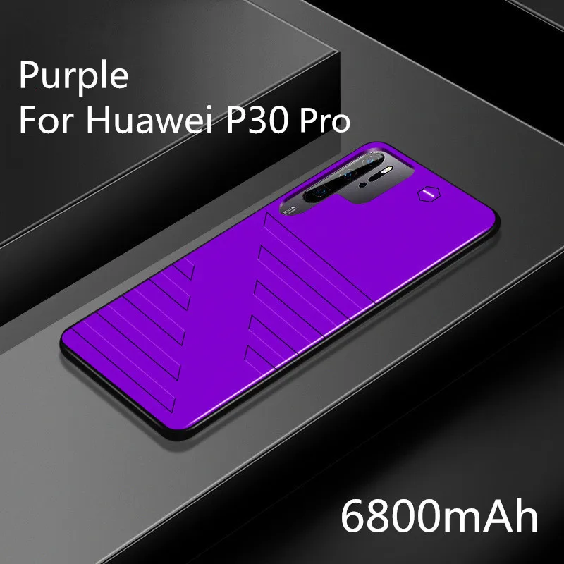 NTSPACE 6800 мАч запасной внешний аккумулятор чехол для huawei P30 зарядное устройство чехол s для huawei P30 Pro внешний аккумулятор чехол - Цвет: Purple for P30 Pro