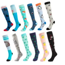 52 Styles New Compression Socks For Varicose Veins Women Nurses Funny Animal Prints Socks Unisex Outdoor Running Cycling Socks