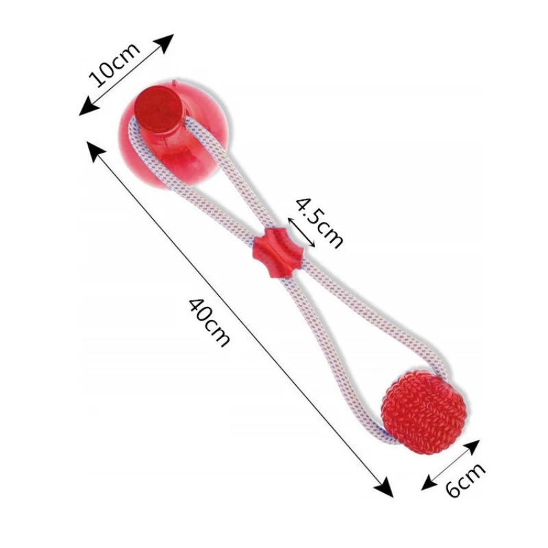 

Newly Pet Chew Toy with Suction Cup Dog Push Toy with Rubber Ball Pet Tooth Cleaning Chewing Rubber Dog Toys for Dogs CLA88