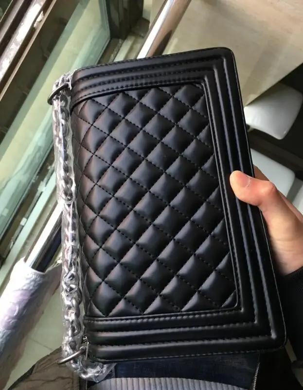black silver Известная Брендовая женская сумка-мессенджер из искусственной кожи высокого качества клетчатая сумка через плечо сумка-цепочка модная женская сумка через плечо - Цвет: black silver