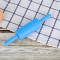 non stick wooden handle silicone rolling pin pastry dough flour roller kitchen baking cooking tools fondant cake dough