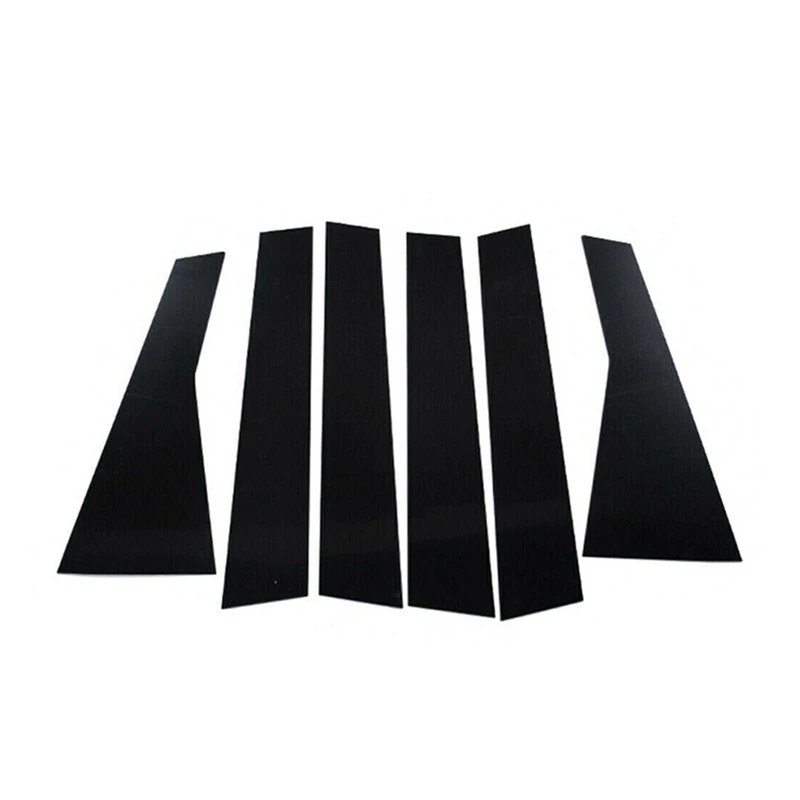 

Side Door Window Pillar Posts Door Trim Piano Cover for Jetta 2019 2020 2021 Accessories Black 6PCS