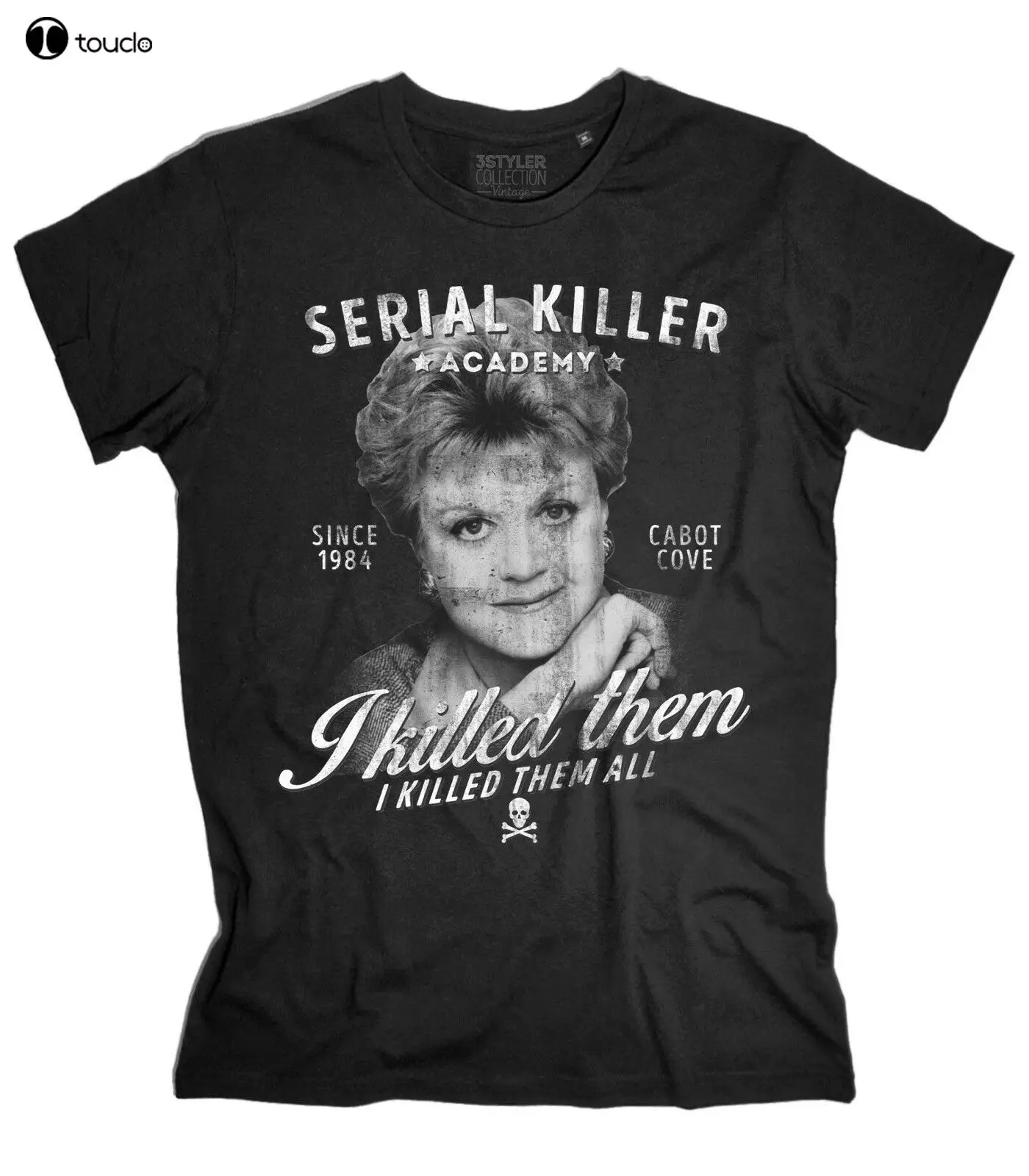 Mens T-Shirt Jessica Fletcher She Wrote Murder, She Wrote Tshirt Killer- Show Original Title