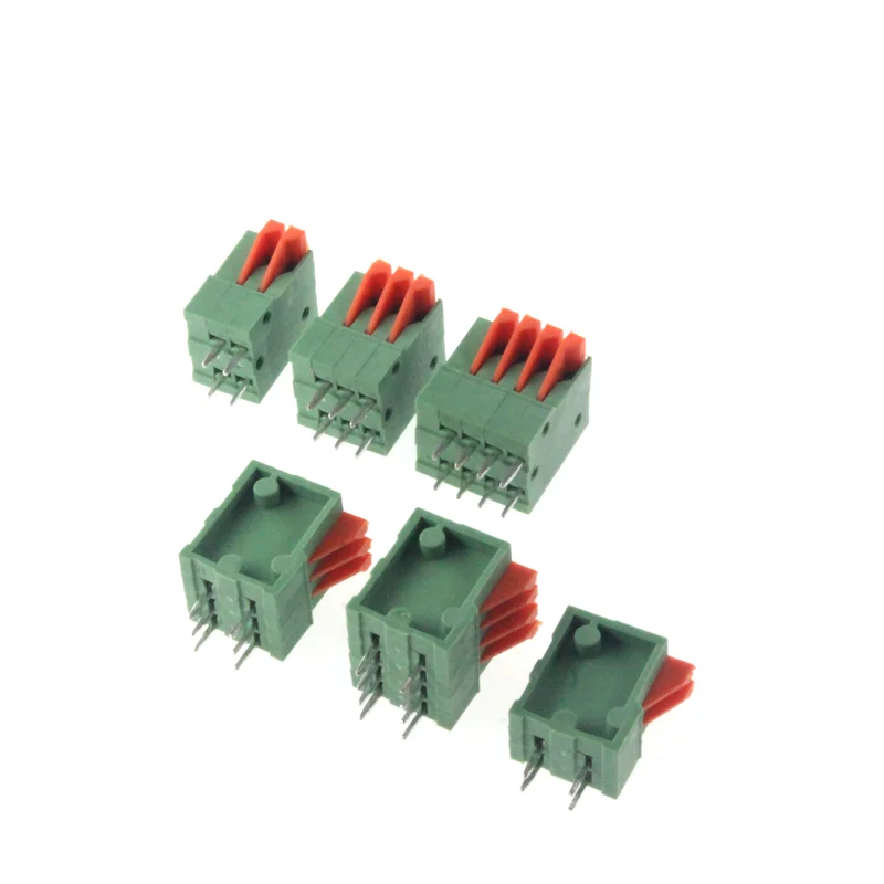 5 шт. KF141V 141V 2 54 мм шаг PCB прямые ножные разъемы 2/3/4/5/6/7/8/9/10 контактный пружинный