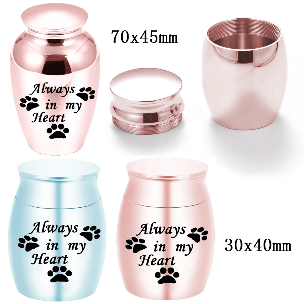 

Beautiful Keepsake Urn for Ashes- Small Memorial Cremation Urns for Human or Pet Ashes-Dog paw print Urns for Funeral-always in