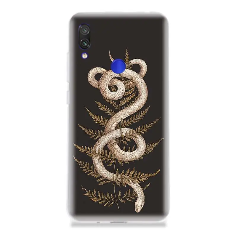Змеей и папоротник чехол с изображением животного для телефона Xiaomi Redmi Note 7