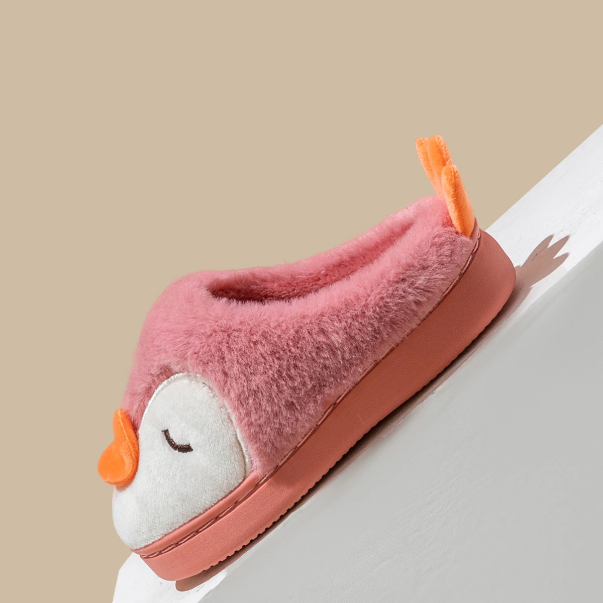 Zapatillas de casa de invierno para ni&ntilde;os y ni&ntilde;as, pantuflas de fondo suave, bonitos zapatos c&aacute;lidos de felpa de dibujos animados-3