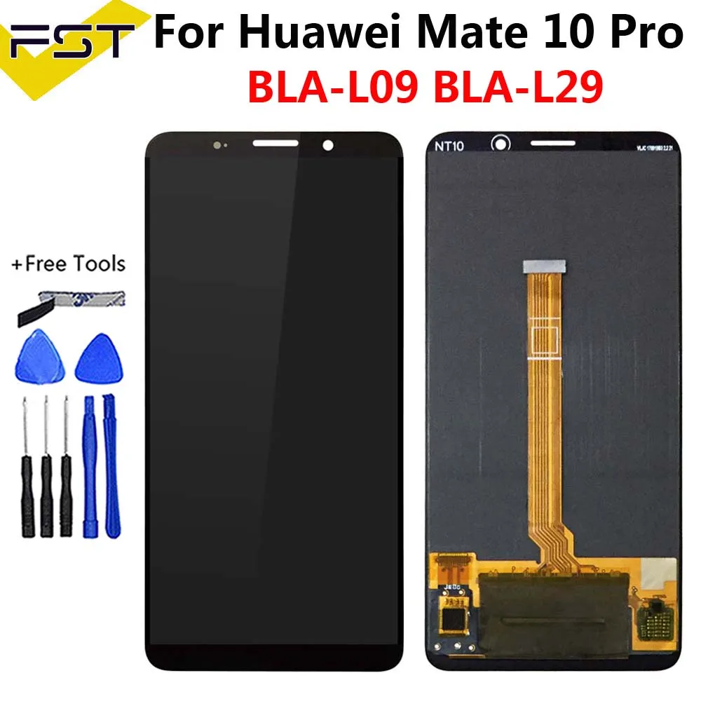 Черный 6 0 'для Huawei Mate 10 Pro BLA L09 L29 ЖК дисплей с кодирующий преобразователь