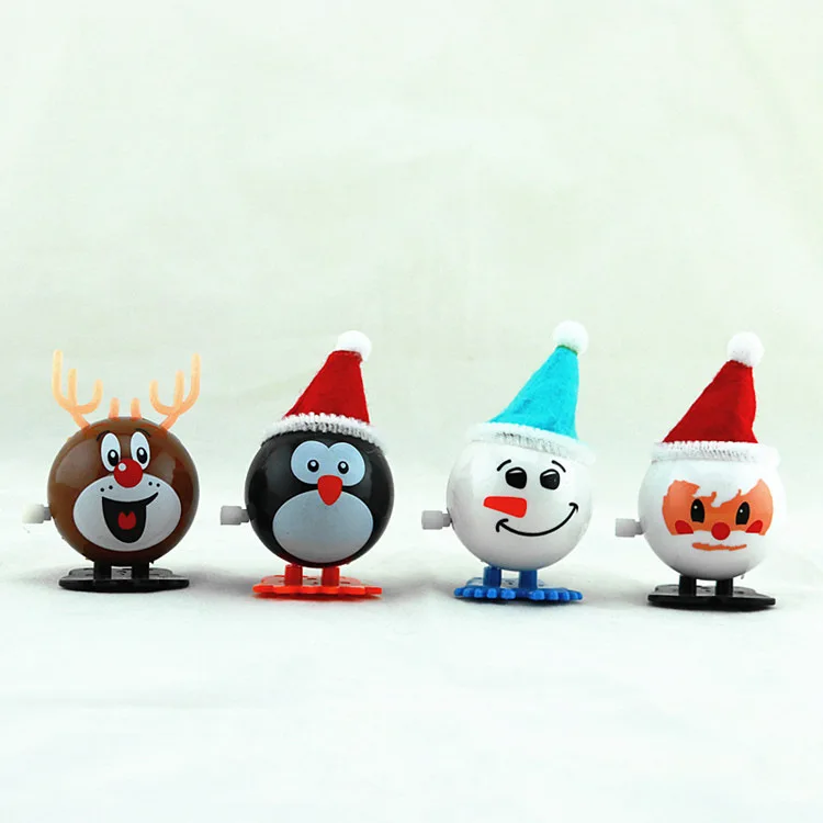 

8 Styles Christmas Classic Clockwork Toys Cute Santa Claus Snowman Elk Kids Party Toys Wind Up Vintage Toys Gift Baby Boy