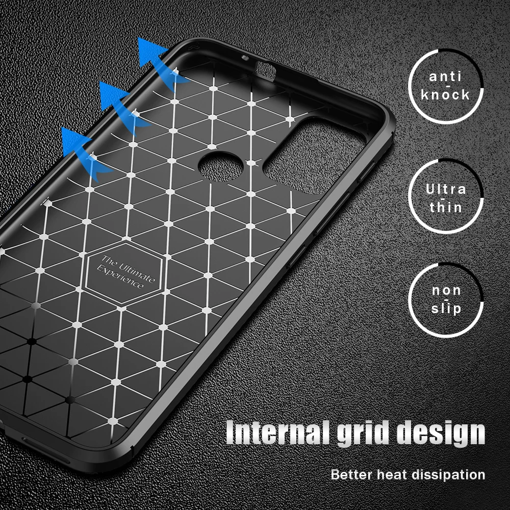 

UFlaxe Soft Phone Case for Motorola Moto G30 G10 Power G50 G60 G100 Carbon Fiber Texture Shockproof Ultra-thin Cover JK