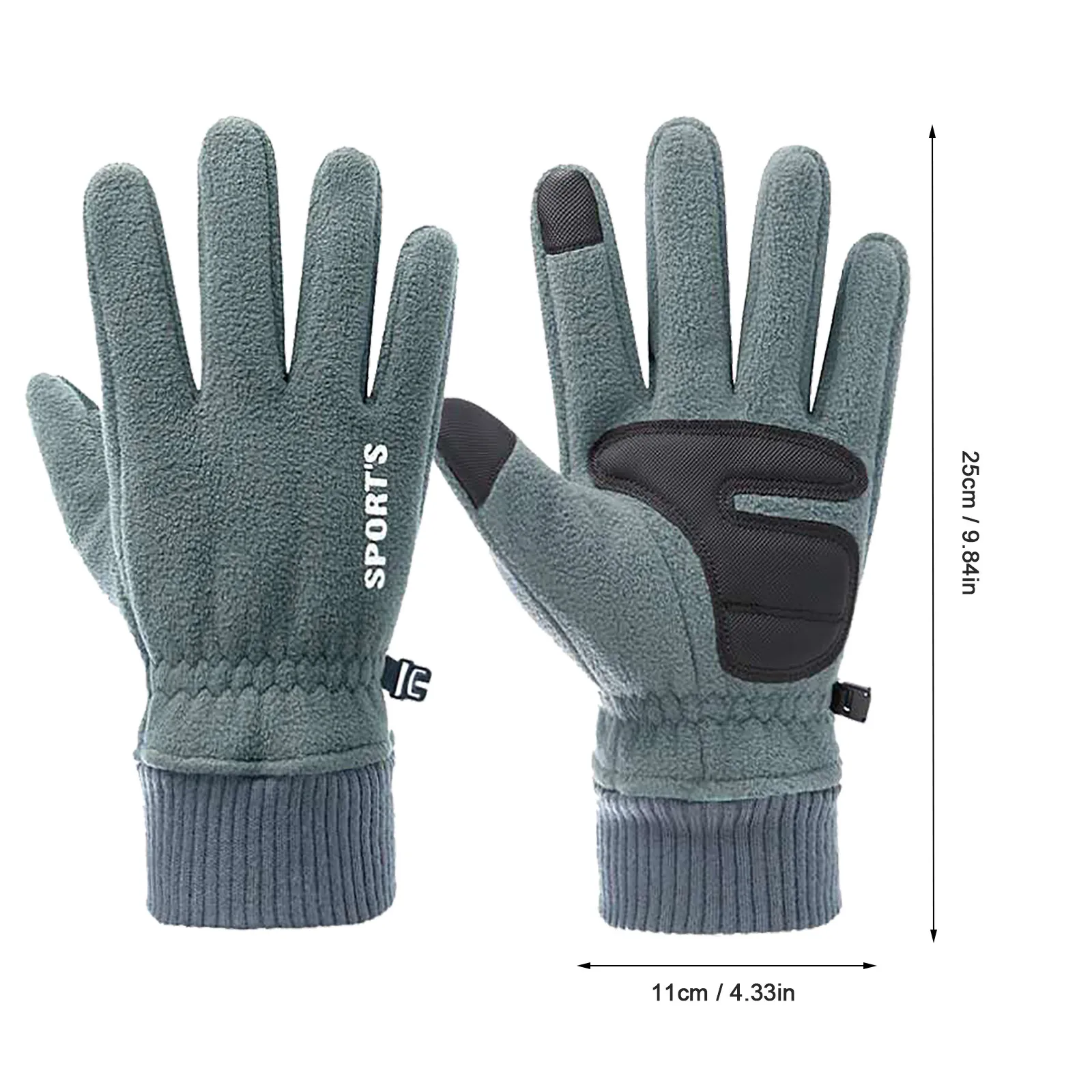 

Men Women Winter Warm Windproof Thermal Screen Gloves Mittens Telefingers Gloves #W