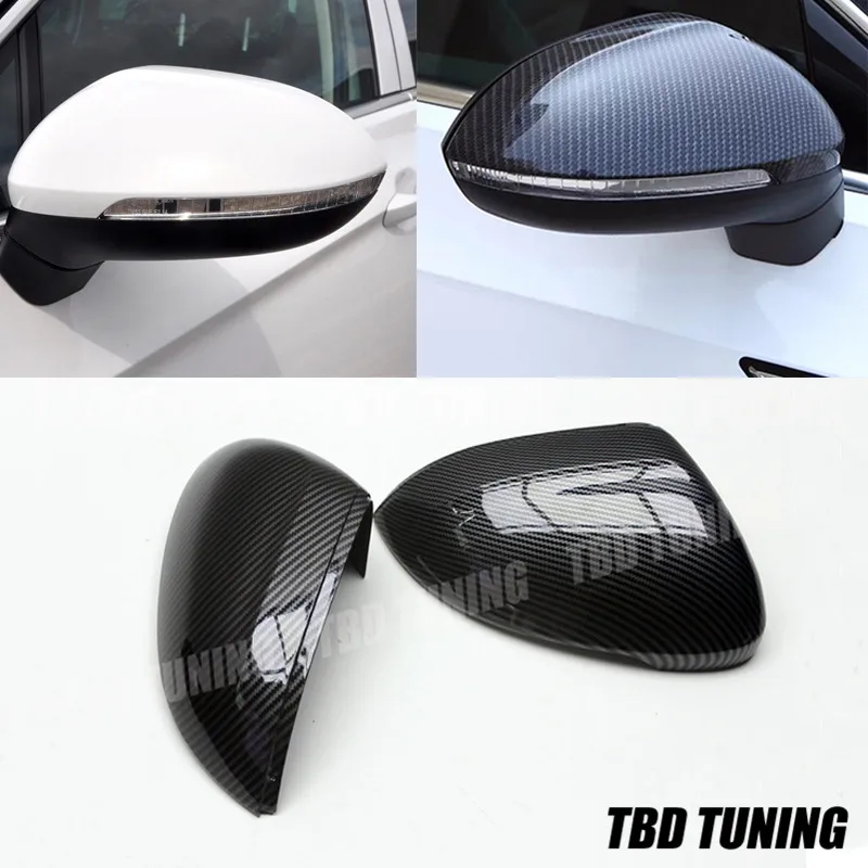 Посмотрите углеродного волокна Замена Стиль Зеркало Обложка для Volkswagen VW Passat B8