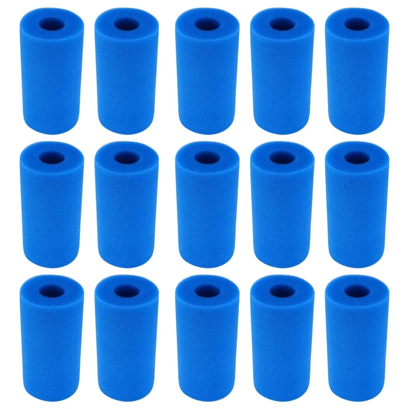 

15 шт. аксессуары для бассейна (пенный фильтр губка многоразовые для Intex Тип моющийся Biofoam Вымойте Фильтр пены губки