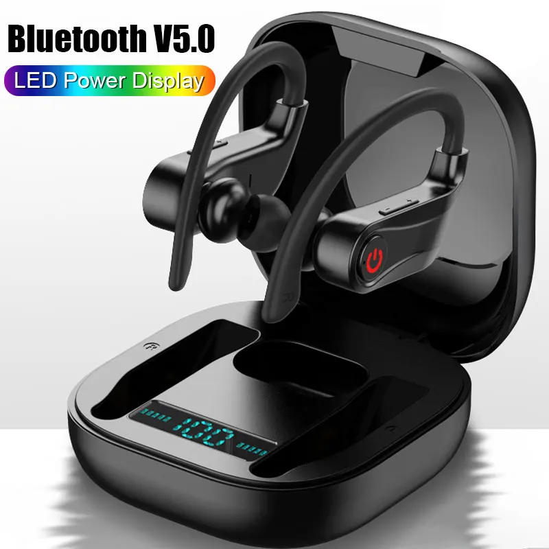 Беспроводные наушники Bluetooth 5,0 наушники для телефона Водонепроницаемая гарнитура с 950 мАч зарядная Коробка микрофон