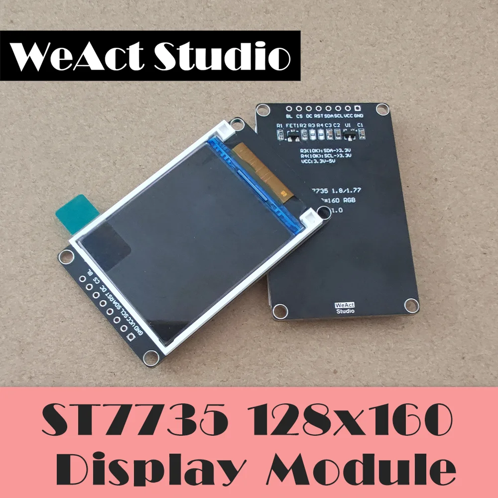 

WeAct 1.8-inch TFT display IPS color screen ST7735 LCD display screen 5V 3.3V