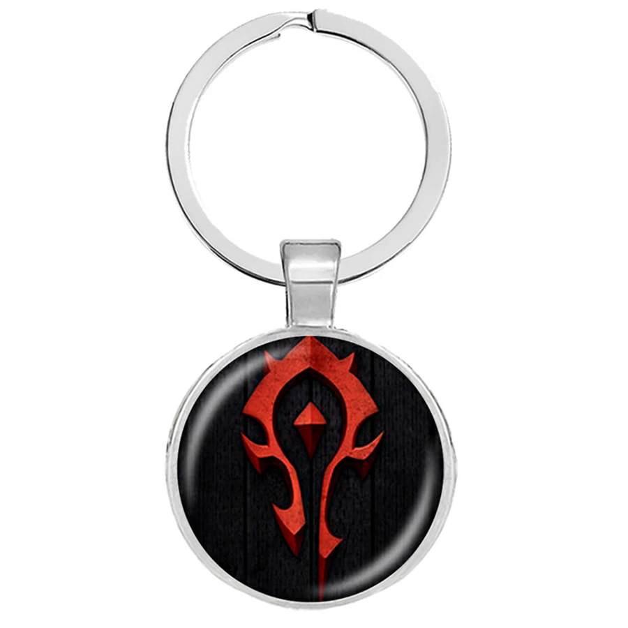 Горячая продажа BLZ игра World Of брелок для ключей Warcraft WOW логотип стекло фанатов