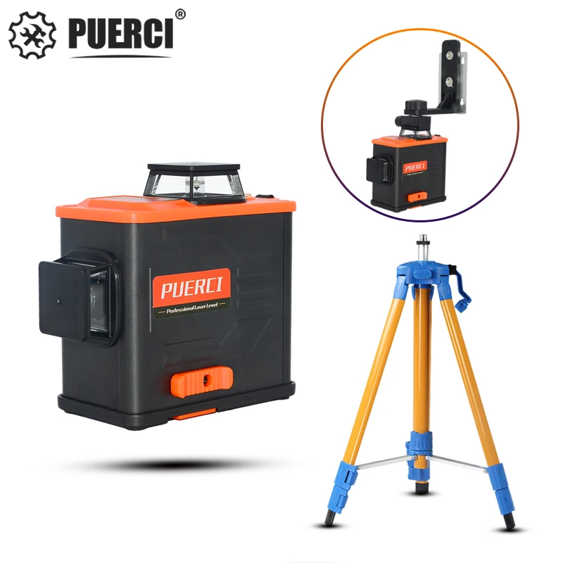 3D зеленый лазерный уровень P6CG 12 линий нивелир с вращением на 360 градусов