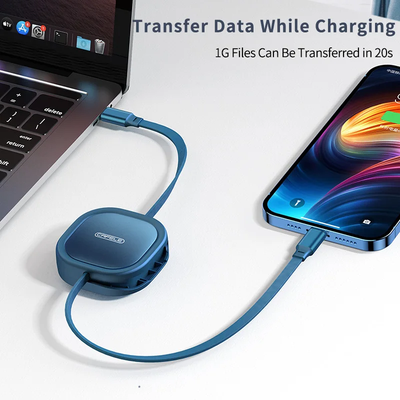 Cafele 20 Вт выдвижной PD кабель для быстрой зарядки Usb Type C iPhone 13 12 11 Pro Max XR телефона