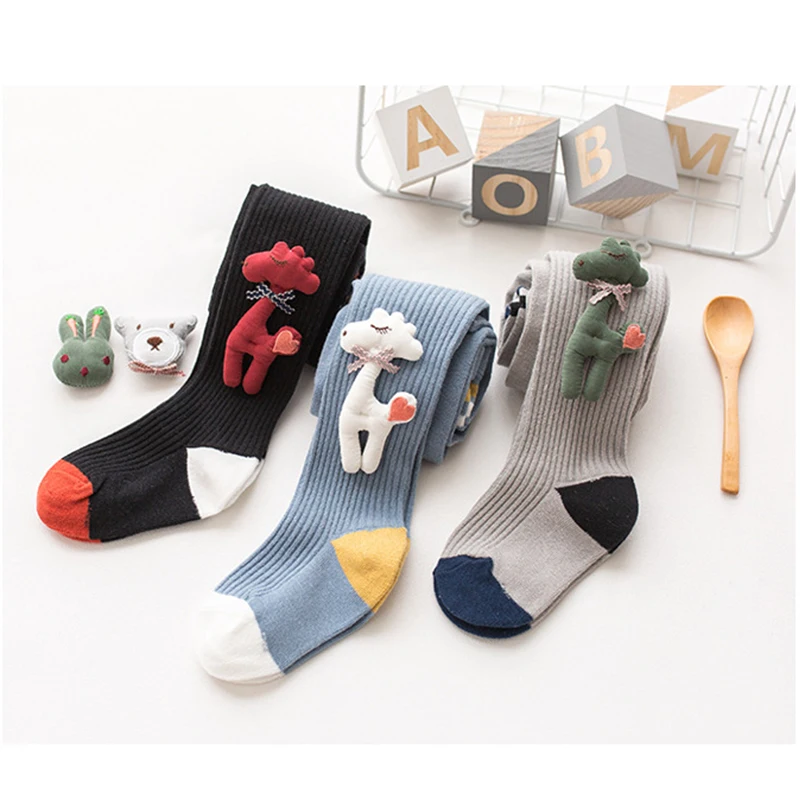 Детские колготки для девочек с мультяшным оленем детские мультяшными животными