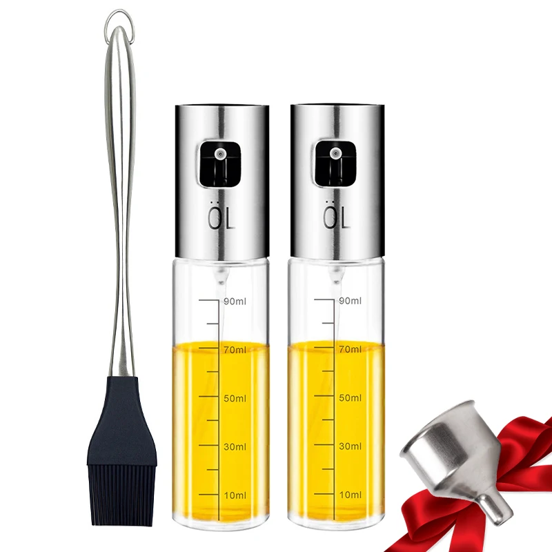 

Olive Oil Sprayer Dispenser Bottle, Premium Glass Pump Sprayer for BBQ, Grilling, Kitchen, Cooking, Salad, Bread Baking, Frying