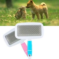 pet products dog grooming comb stainless steel for hair fur cleaning remover cat puppy use soft non slip handle pets accessories
