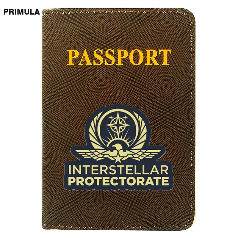 

Classic Interstellar Protectorate Printing Women Men Passport Cover Pu Leather Travel ID Credit Card Holder Pocket Wallet