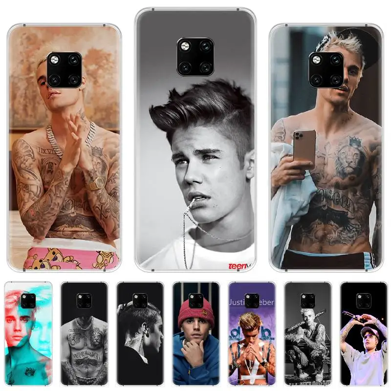 Детский силиконовый чехол для телефона Justin Bieber singer Huawei Y6 Y7 Y9 Prime 2018 2019 Mate 8 9 10 20 30 Pro