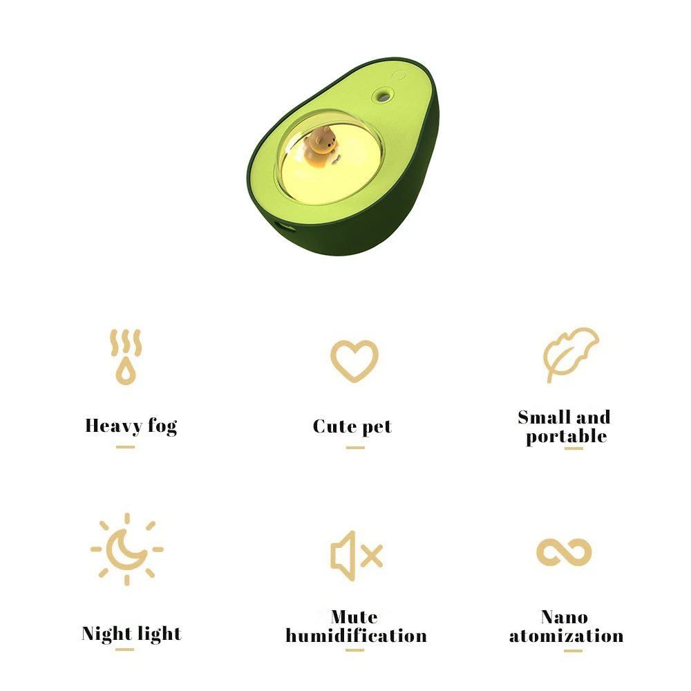 Симпатичный ночсветильник в виде авокадо портативный беспроводной USB