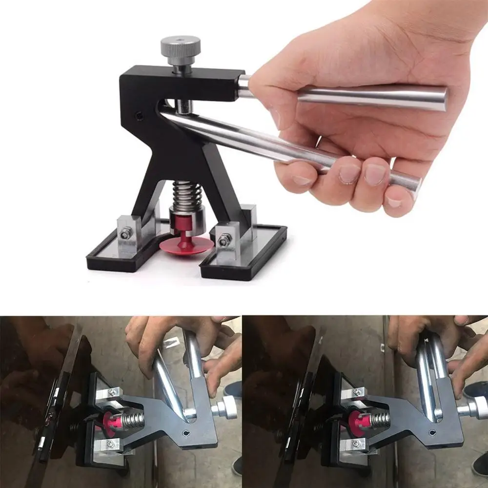 barato Ferramentas De Reparo Do Carro Dent Extrator Paintless Remoção Kit Preto Levantador Com 19pcs Remoção Dent Puxando Tabs Ventosa