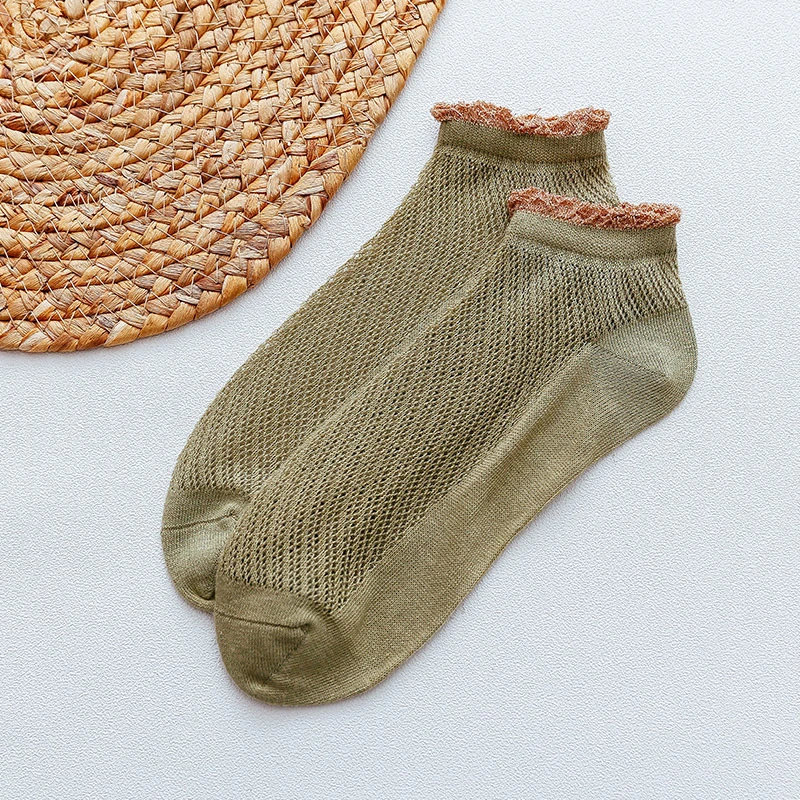 Женские носки-Башмачки из сетчатого материала женские носки летние кружевные