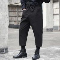 mens straight tube harun trousers spring and autumn new urban youth classic simple british leisure nine minute trousers