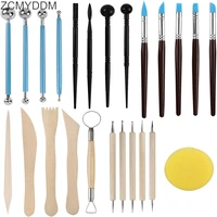 zcmyddm 24pcs polymer clay tools clay sculpting kit for modeling holiday crafts paint art projects diy modeling carved tool
