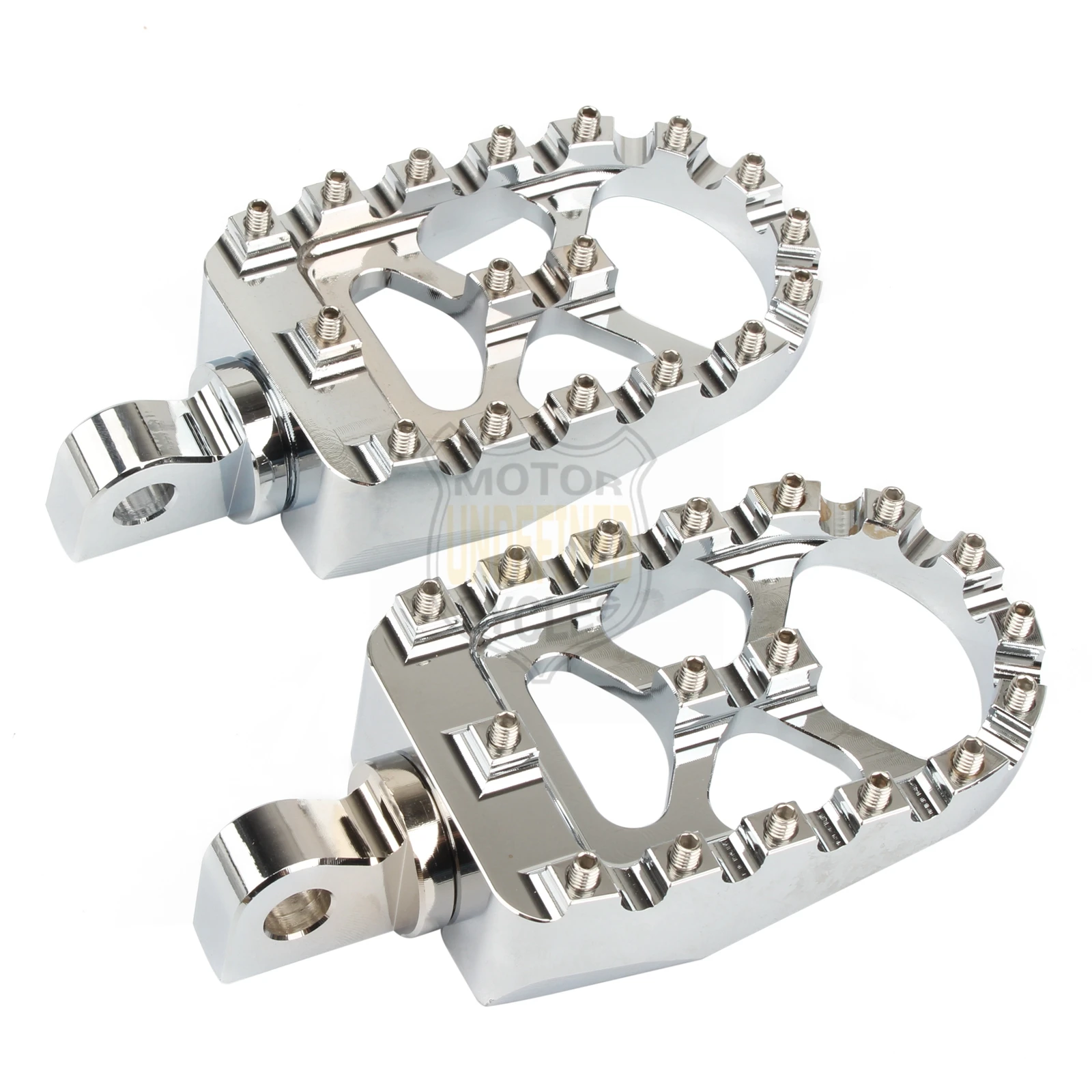 MX Foot Pegs Motorcycle Wide Fat Footpegs Bobber 360 Roating Footrests For Harley Dyna Fatboy Sportster Iron 883 Street Bob