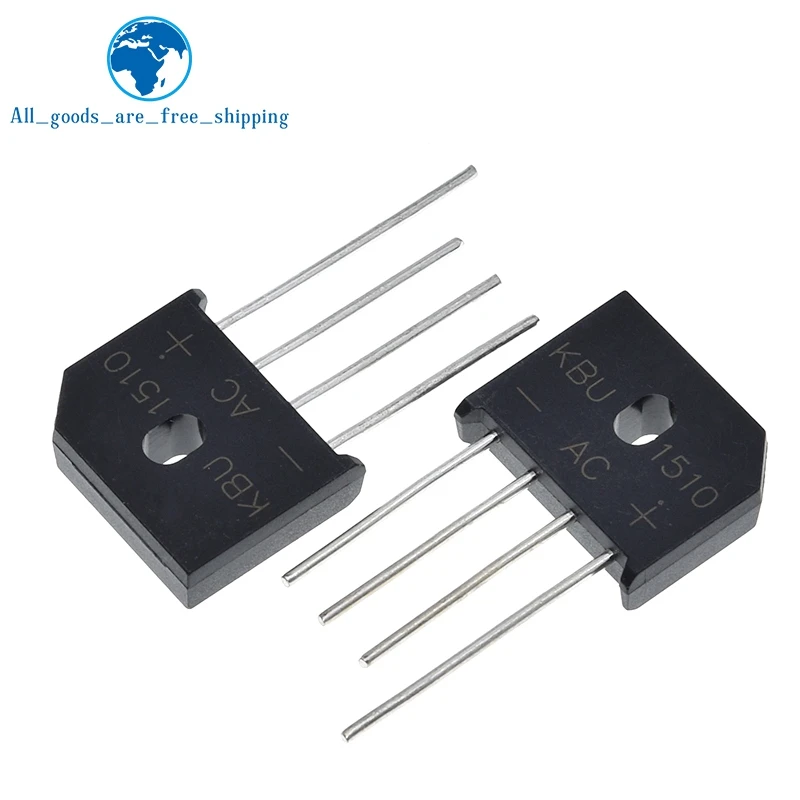 5 шт./лот диодный мост retifica KBU1510 DIP KBU 1510 15A 1000V Понти retificador Электроника componentes КБУ