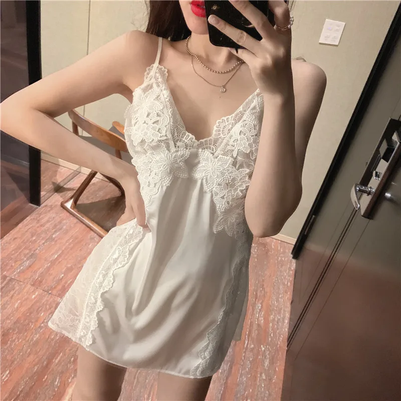 Пикантный халат Женский пижамный комплект одежда для сна с v-образным вырезом