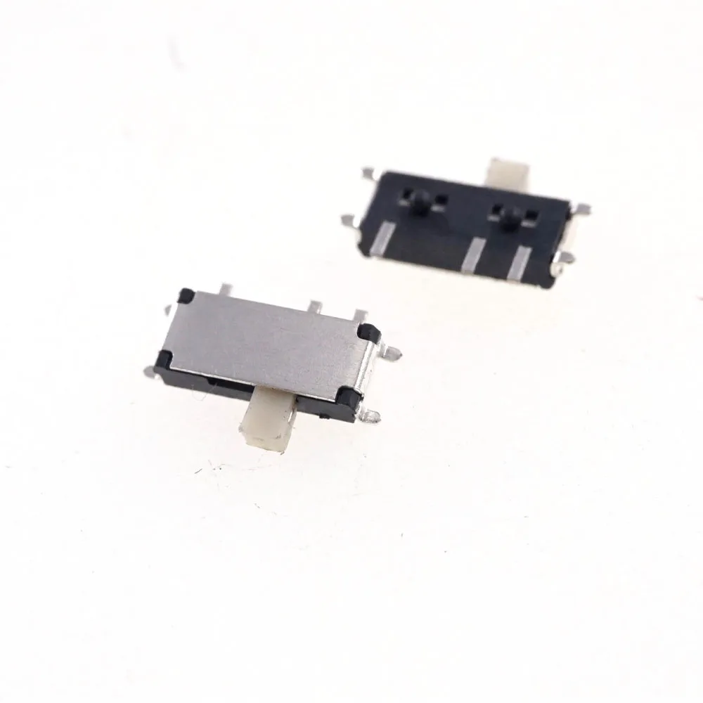 Миниатюрный переключатель слайдов 7 Pin 1P2T SPDT ON-ON прямоугольный SMT / SMD PCB оплавление