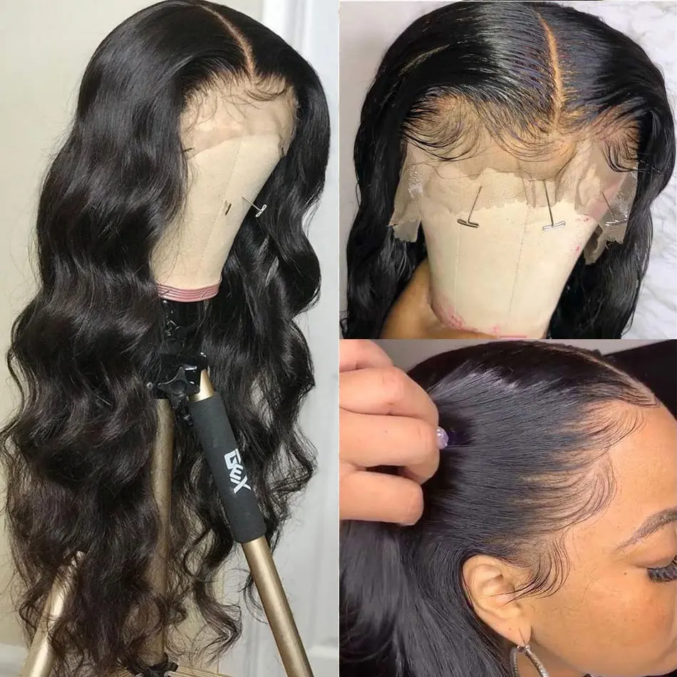 

Body Wave Wig Transparent Lace Frontal Wigs T Part Remy Brazilian Long Wavy Body Wave Lace Front Human Hair Wigs