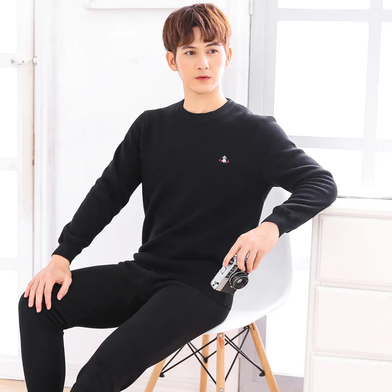 

Long Autumn Winter Turtleneck Tops+Pants 2 Piece Set Warm Thick Plus Hot Sale New Thermal Underwear Mens