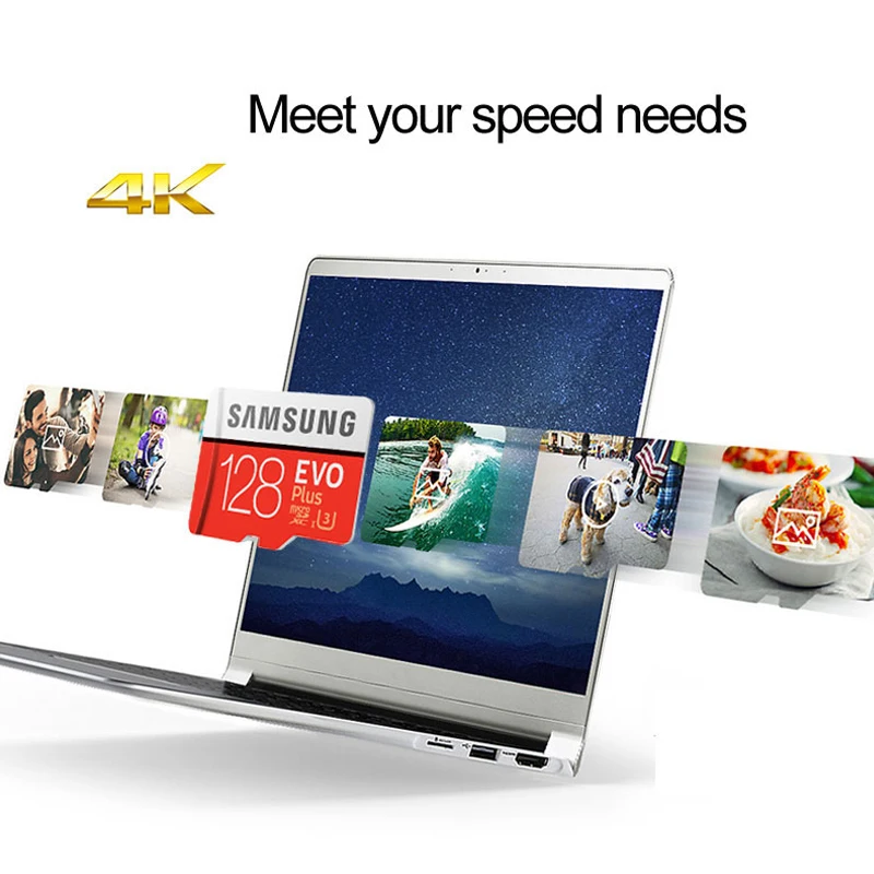 Карта памяти MicroSDXC C10 U3 4K Ultra HD TF-карта класс EVO + TF 512 ГБ 128 64 256 | Компьютеры и офис
