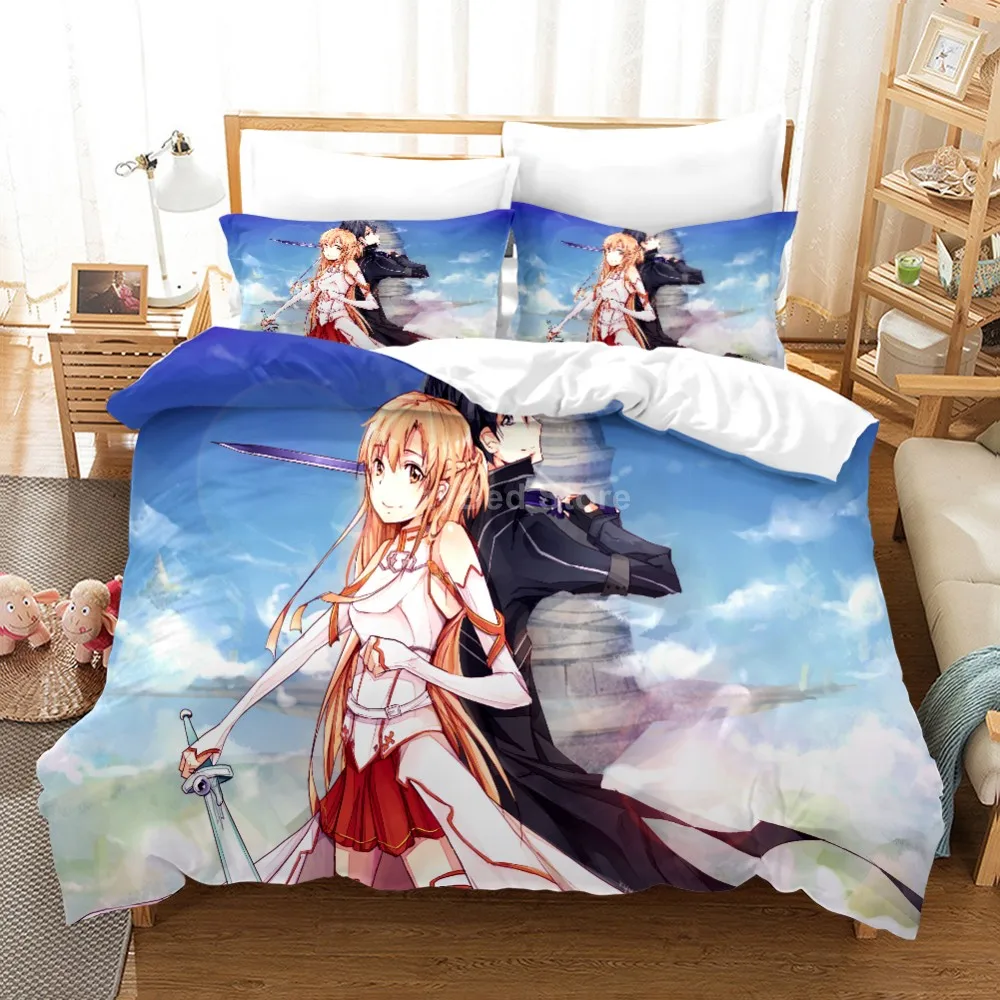 

Kids Bedding Set Sword Art Online 3d Duvet Cover Sets Comforter Bed Linen Twin Queen King Single Size Home Decor Fashion Anime