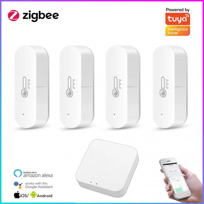 

Умный датчик температуры и влажности ZigBee Tuya, работает со шлюзом Zigbee через приложение Alexa Google Home SmartLife/Tuya