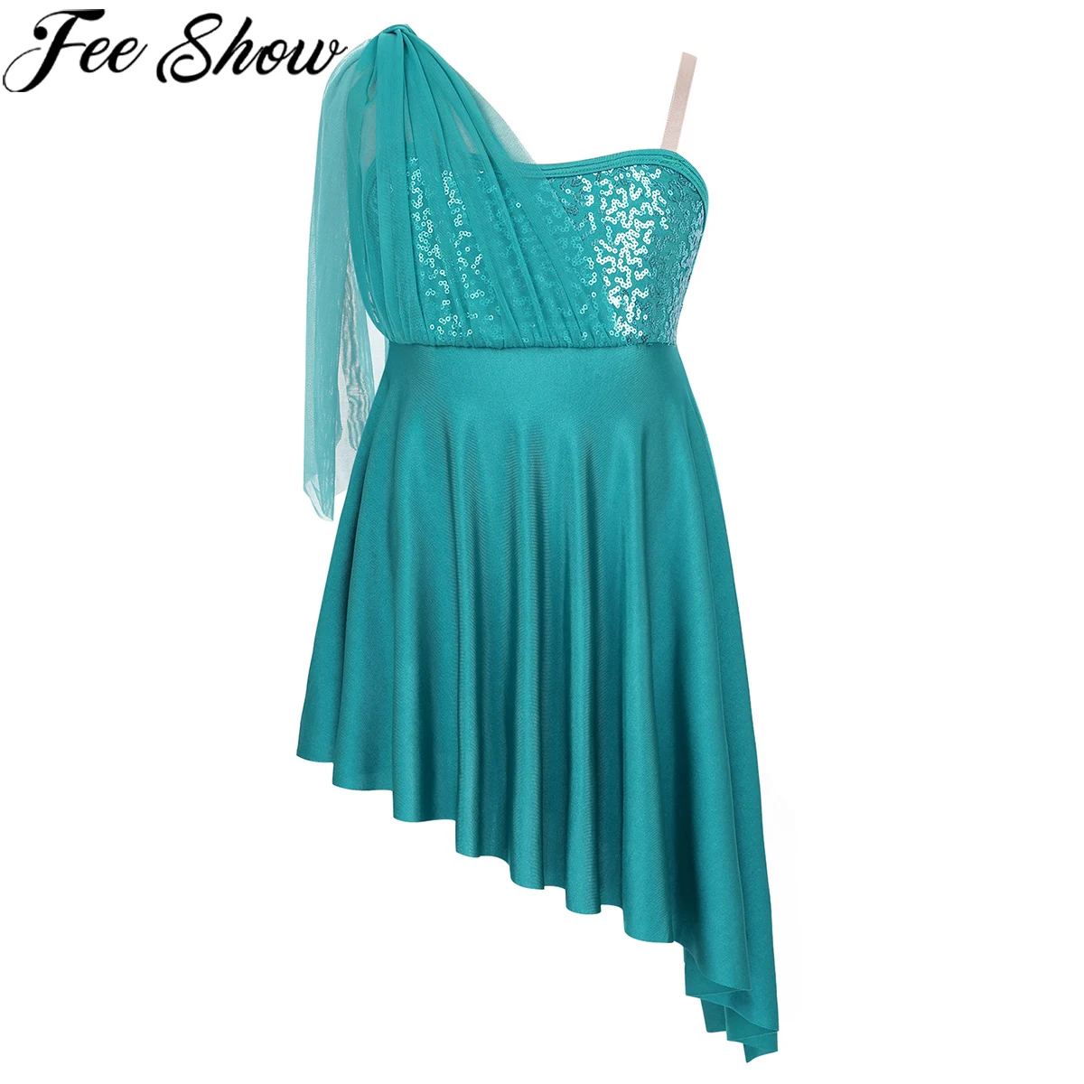 FEESHOW/Детское платье с блестками для девочек костюм Раздельная одежда юбка из