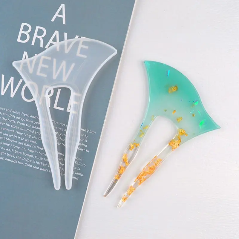 Прозрачные формы для шпильки волос 3 шт. силиконовые Шпилька форма отливки