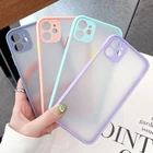 Защитный чехол для объектива камеры для iphone 11 Pro Max X XR XS 6 6s 7 8 Plus SE 2020 матовая прозрачная Противоударная Силиконовая задняя крышка